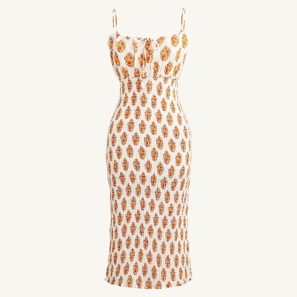 J. Crew Dresses & Skirts - NWT Jcrew Smocked linen dress in gathered floral block print